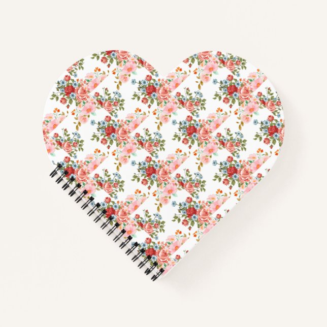 Vintage Floral Elegance Notebook (Front)