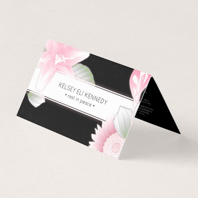 vintage floral elegance rest in peace folded (Front)