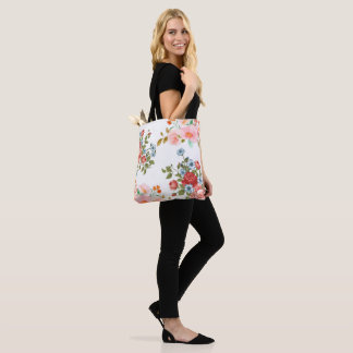 Vintage Floral Elegance Tote Bag