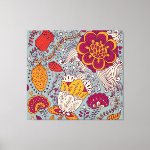 Vintage Floral Elegant Background Canvas Print