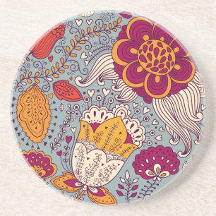 Vintage Floral Elegant Background Coaster