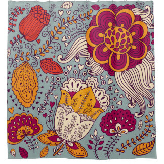 Vintage Floral Elegant Background Shower Curtain