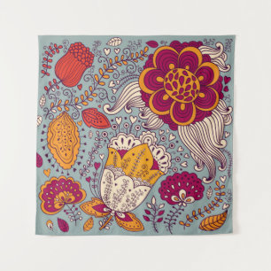 Vintage Floral Elegant Background Tapestry