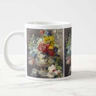 Vintage Floral Elegant Botanical Garden Painting Large Coffee Mug