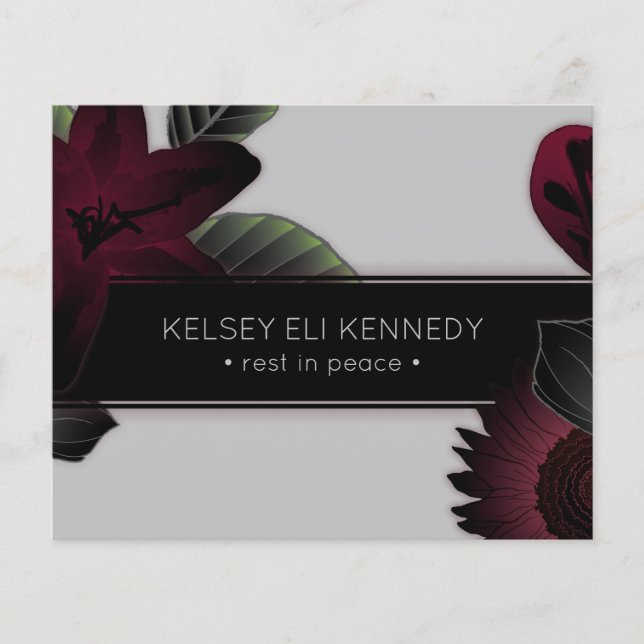 vintage floral elegant funeral (Front)