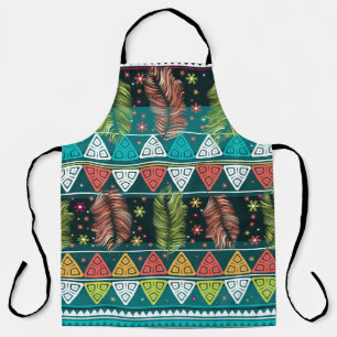 vintage floral ethnic seamless pattern in doodle s apron