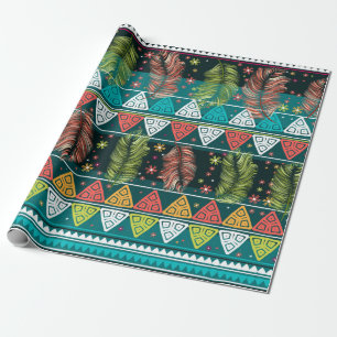 vintage floral ethnic seamless pattern in doodle s wrapping paper