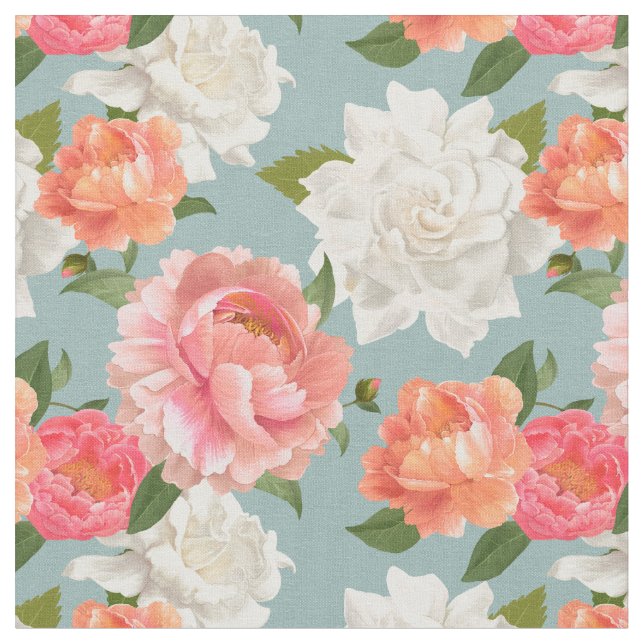 Vintage Floral Fabric (Close Up)
