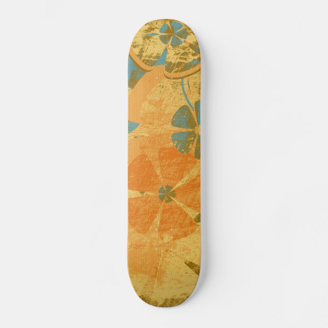 Vintage Floral Fashion Skateboard (Front)
