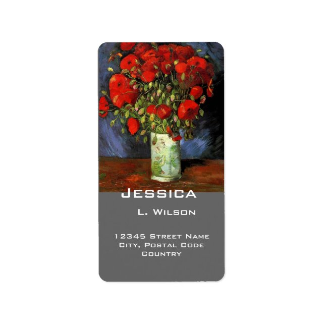 Vintage floral fine art  address labels. label (Front)