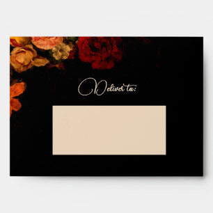 Vintage Floral Fine Art Wedding Envelope