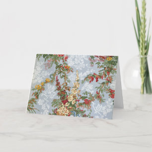 Vintage Floral Folded Greeting Card