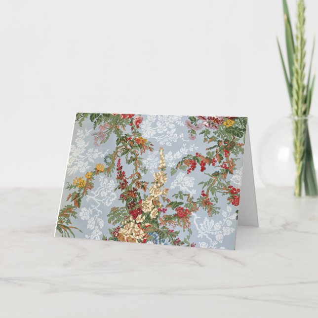 Vintage Floral Folded Greeting Card (Front)