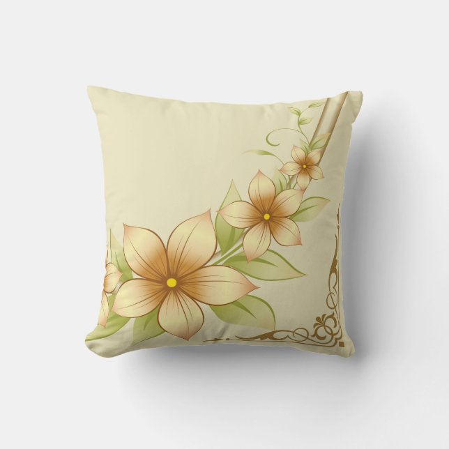 Vintage Floral Frame Cushion (Front)