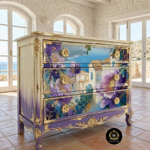 Vintage Floral French Riviera France Decoupage  Tissue Paper