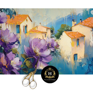 Vintage Floral French Riviera France Decoupage Tissue Paper