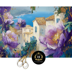 Vintage Floral French Riviera France Decoupage Tissue Paper