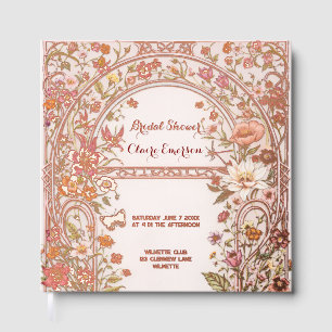 Vintage Floral Garden Bridal Shower Guest Book