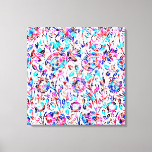 Vintage floral garden canvas print