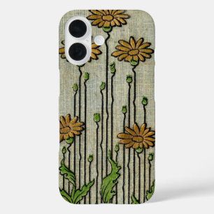 Vintage Floral Garden Daisy Flower Pattern iPhone 16 Case