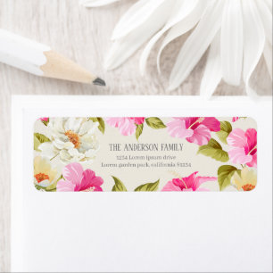 Vintage floral garden Wedding Return Address