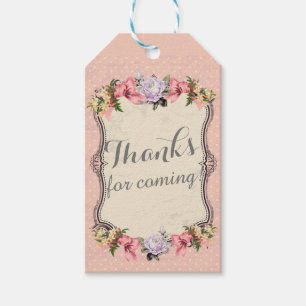 vintage floral Gift Tags