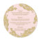 Vintage Floral Gold and Blush  Round Menu