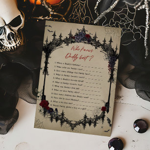 Vintage Floral Gothic Who knows Daddy Best Game