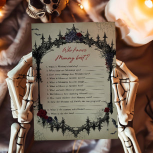Vintage Floral Gothic Who knows Mummy Best Game