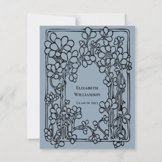 Vintage Floral Graduation Party Invitation