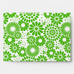 Vintage floral green Envelope