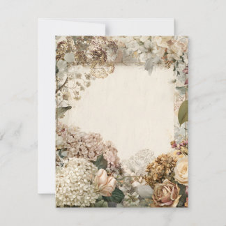 Vintage Floral Greeting Card – Romantic Antique
