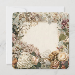 Vintage Floral Greeting Card – Romantic Antique