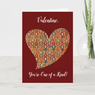 Vintage Floral Heart Series 4 Valentine Card