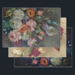VINTAGE FLORAL HEAVY WEIGHT DECOUPAGE PRINTS  WRAPPING PAPER SHEET<br><div class="desc">DUTCH FLORAL HEAVY WEIGHT DECOUPAGE PRINTS WRAPPING PAPER SHEETS: -Set of 3.
-Art Deco floral Pattern Collection.Pattern 13, </div>