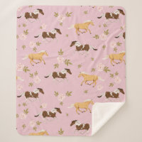 Vintage Floral Horse Pattern