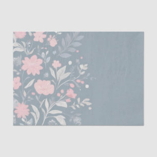 Vintage Floral in Light Grey Tissue Paper
