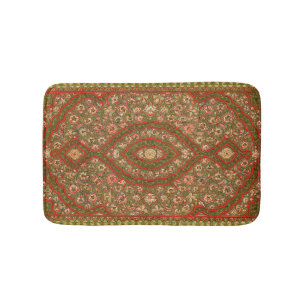 Vintage Floral Indian Rug Pattern