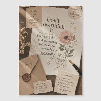 Vintage Floral Inspirational Gift Card | Aesthetic