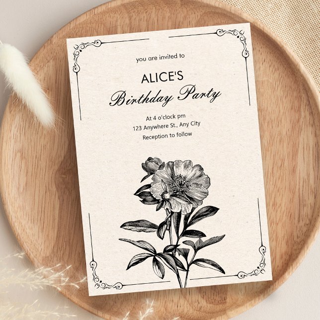Vintage floral invitation (Creator Uploaded)