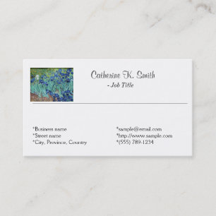 Vintage floral Irises Vincent van Gogh Business Card