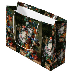 Vintage Floral Jan van Huysum Bouquet of Flowers Large Gift Bag