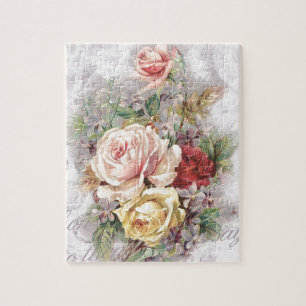 Vintage Floral Jigsaw Puzzle
