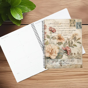 Vintage Floral Junk Journal Wedding Planner