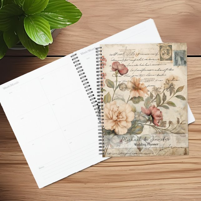 Vintage Floral Junk Journal Wedding Planner (Creator Uploaded)