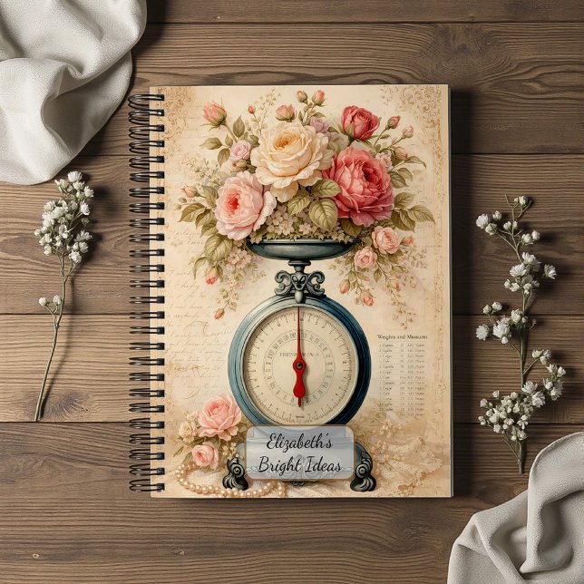 Vintage Floral Kitchen Scale Notebook (Creator Uploaded)