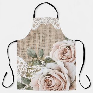Vintage floral lace Apron