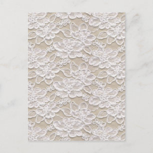 Vintage Floral Lace Postcard