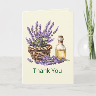 Vintage Floral Lavender Thank You Card