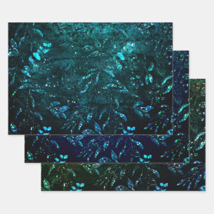 Vintage Floral Leaves Decoupage Wrapping Paper Sheet